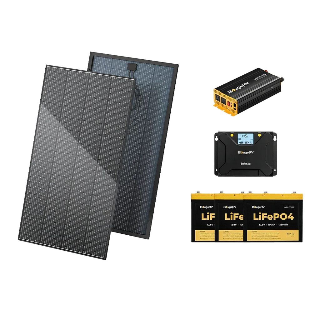 BougeRV 12V 600W High Watt Rigid Solar System Kit