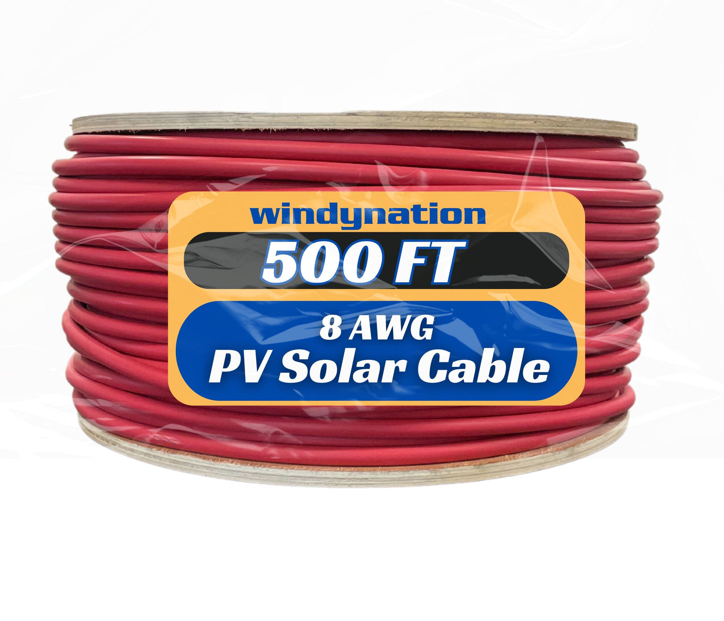 WindyNation 500 Foot Spool 8 Gauge 8 AWG Solar Panel Extension Cable