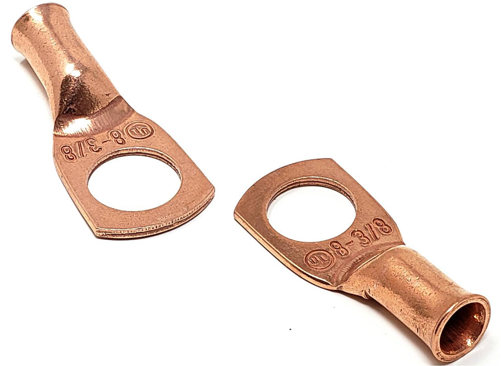 WindyNation 8 Gauge (AWG) Copper Cable Lug Ring Terminals