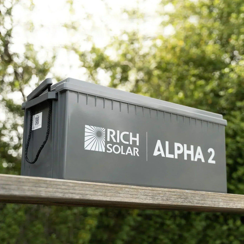 Rich Solar ALPHA 2 | 12V 200Ah LiFePO4 Battery | Powerful 12V Lithium Battery for RVs, Trailers, Vans, Boats, Off-Grid | 5,000 Lifetime Cycles | Bluetooth and Internal Heat Technology