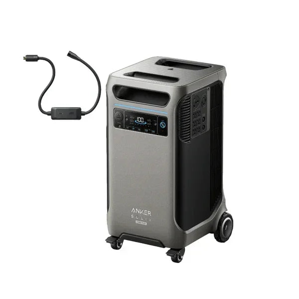 Anker SOLIX F3800 Plus Portable Power Station + Gas Generator Adapter/Cable
