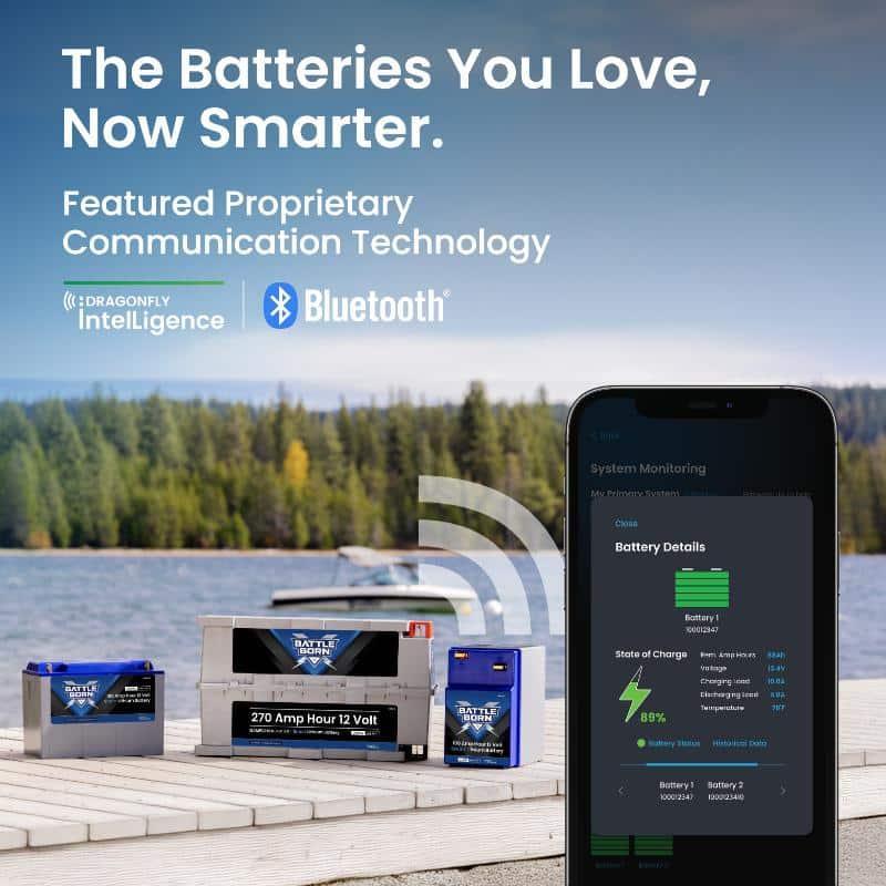 Battle Born 100Ah 12V GC2 Smart LiFePO4 Deep Cycle Battery