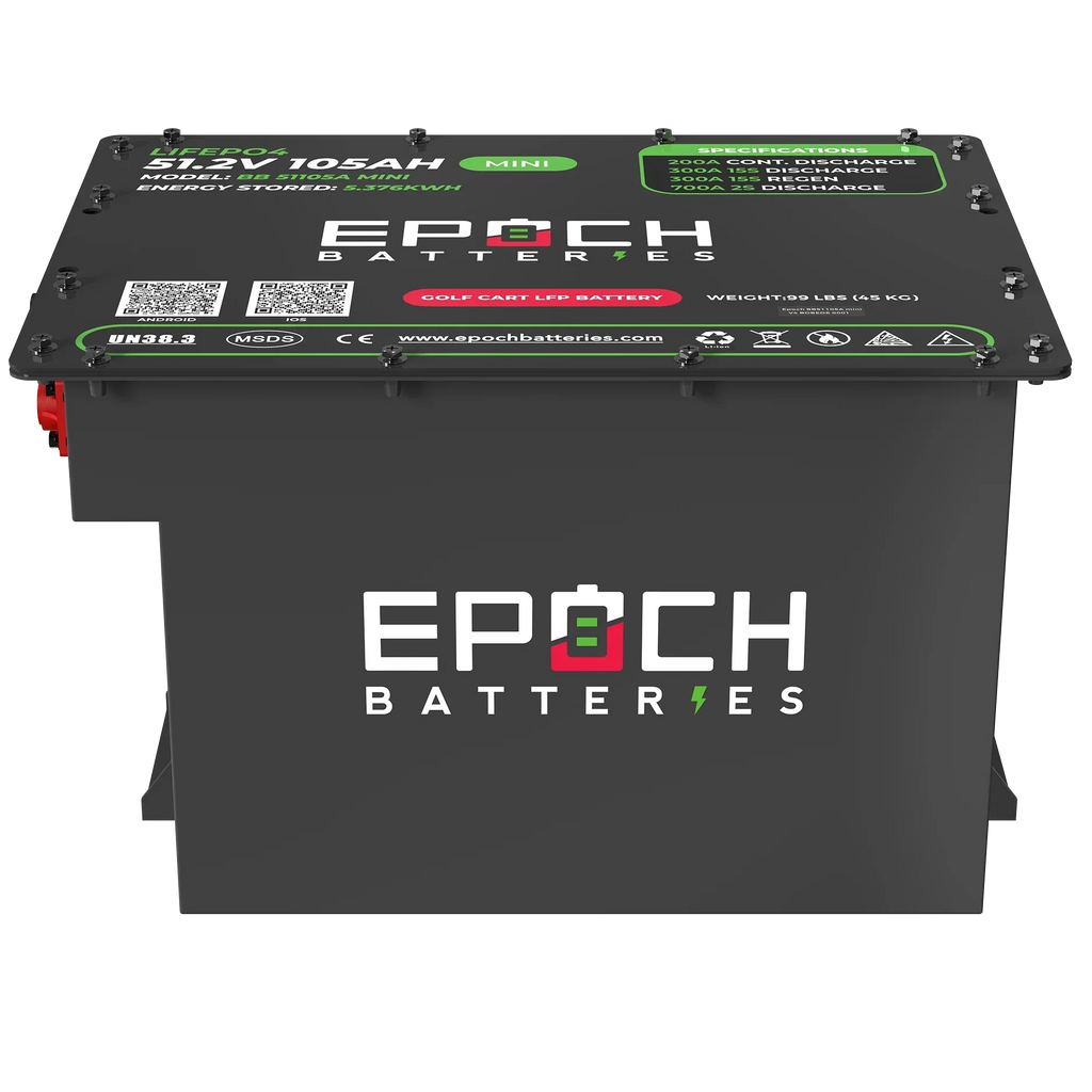 Epoch Batteries 48V 105Ah MINI - Lithium (LiFePO4) Golf Cart Battery - Complete Kit