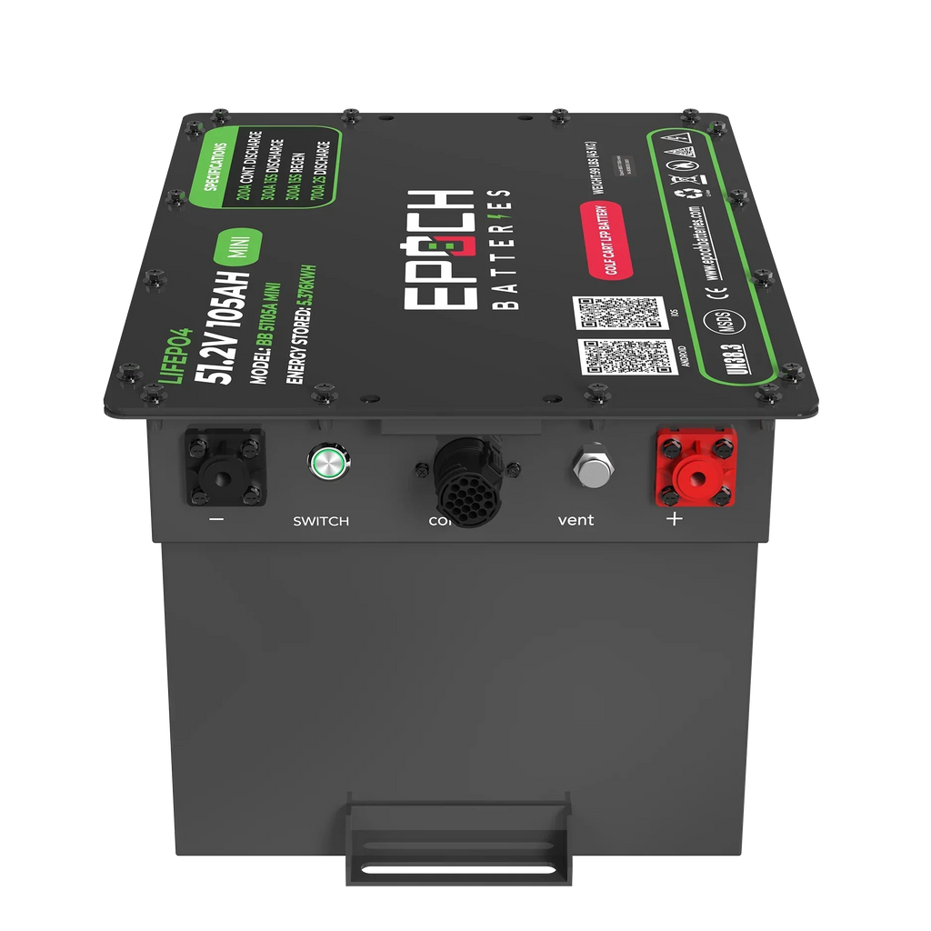 Epoch Batteries 48V 105Ah MINI - Lithium (LiFePO4) Golf Cart Battery - Complete Kit