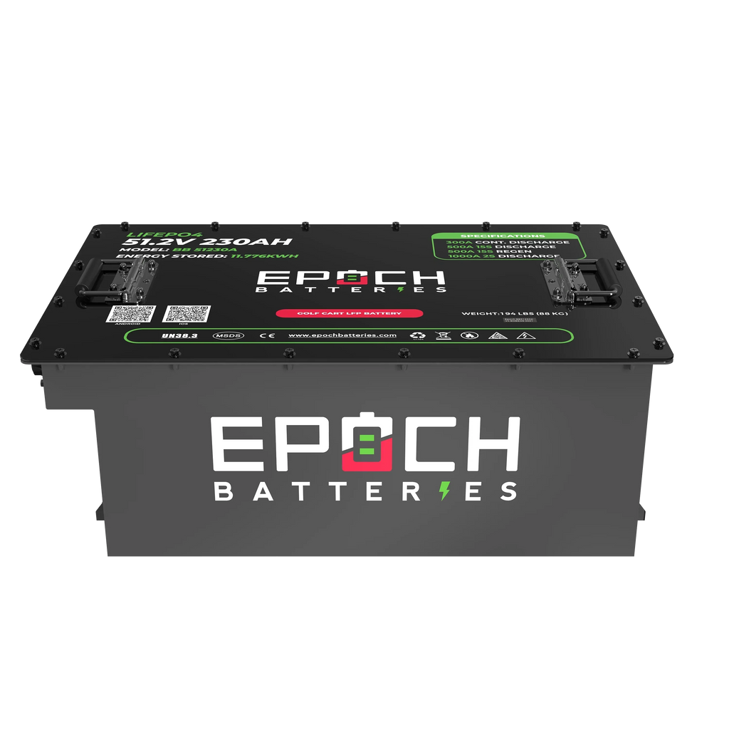 Epoch Batteries 48V 230Ah - LiMax Series - Lithium (LiFePO4) Golf Cart Battery - Complete Kit