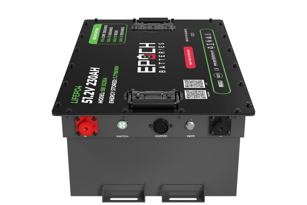Epoch Batteries 48V 230Ah - LiMax Series - Lithium (LiFePO4) Golf Cart Battery - Complete Kit