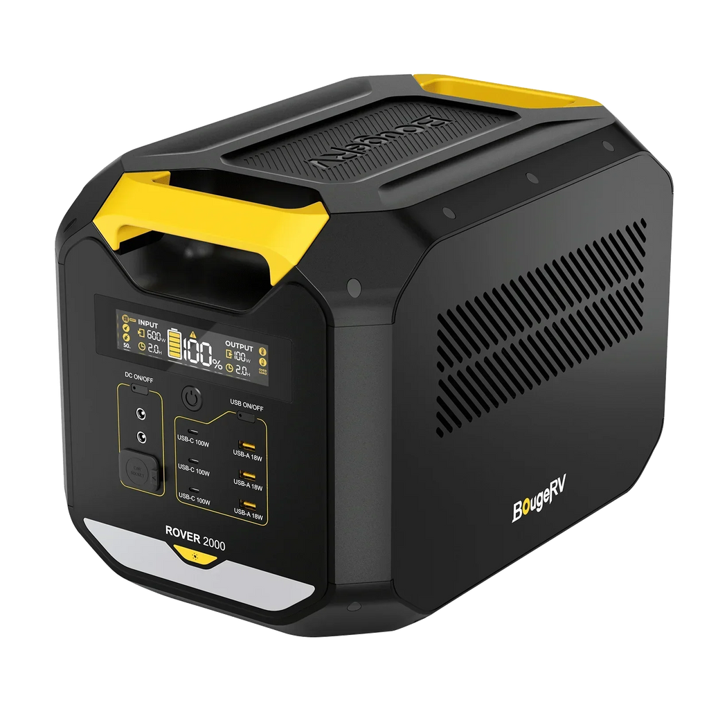 BougeRV ROVER2000 Semi-Solid Portable Power Station with ROCKY Metal Fridge