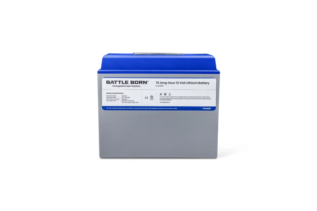 Battle Born 75Ah 12V Group 24 LiFePO4 Deep Cycle Battery