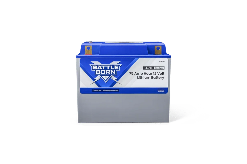 Battle Born 75Ah 12V Group 24 LiFePO4 Heated Battery Kit