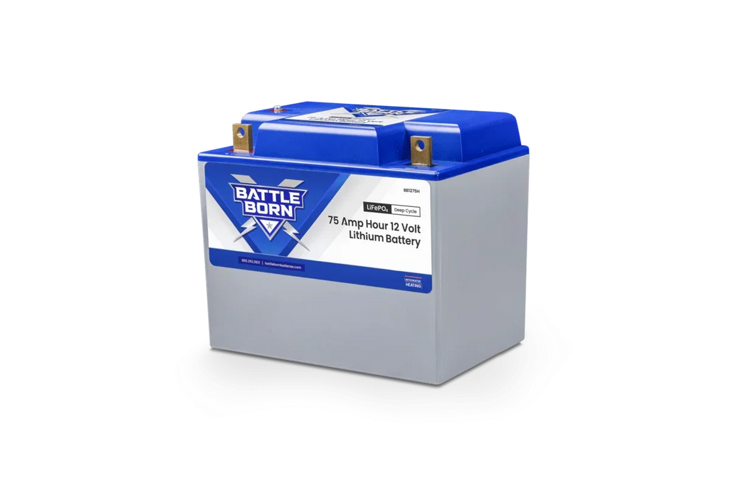 Battle Born 75Ah 12V Group 24 LiFePO4 Heated Battery Kit