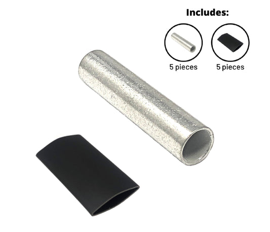 WindyNation Butt Splice Connector Copper Tin-Coated Marine Grade