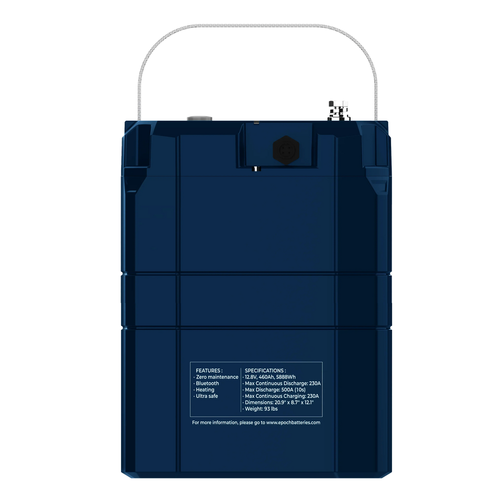 Epoch Batteries 12V 460Ah (5.89kWh) V2-T Elite Series - Heated & Bluetooth & Victron Comms LiFePO4 Battery