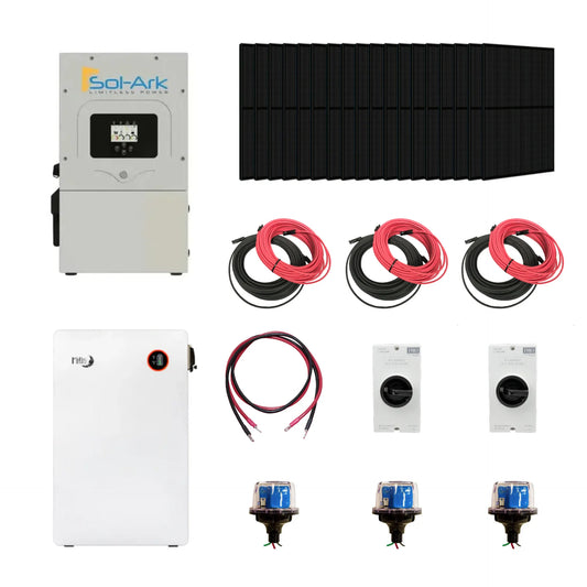 Sol-Ark Complete Hybrid Solar Kit - Sol-Ark 15K Hybrid Inverter - 15kW