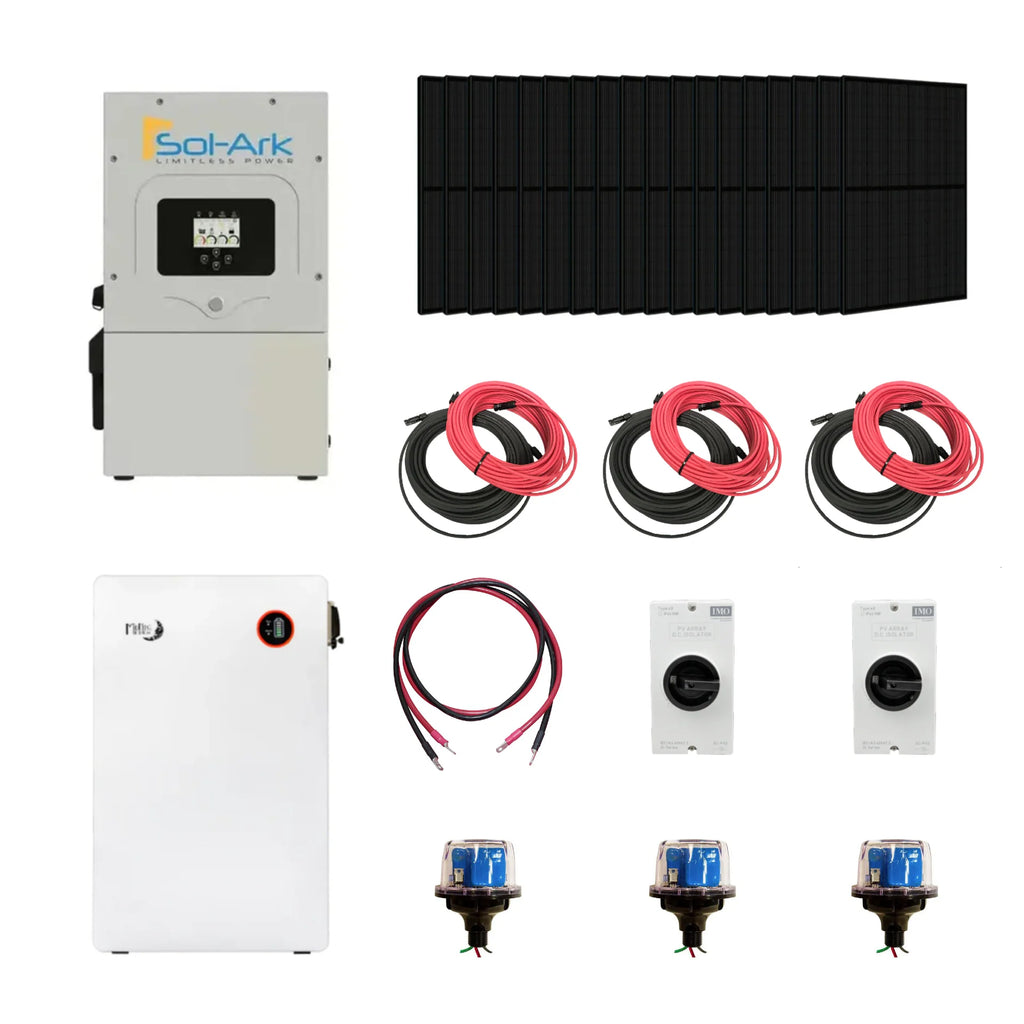 Sol-Ark Complete Hybrid Solar Kit - Sol-Ark 15K Hybrid Inverter - 15kW