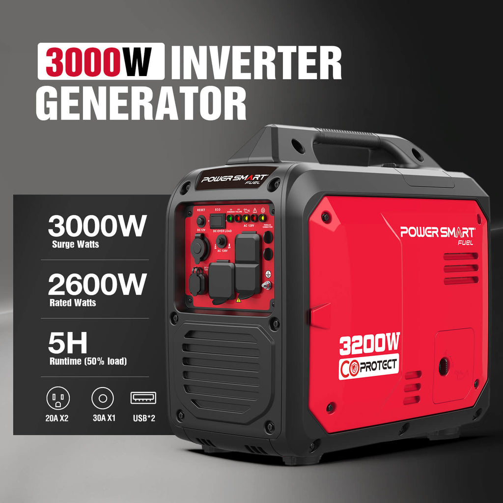PowerSmart 3000W Inverter Generator w/ CO Alert DB5032
