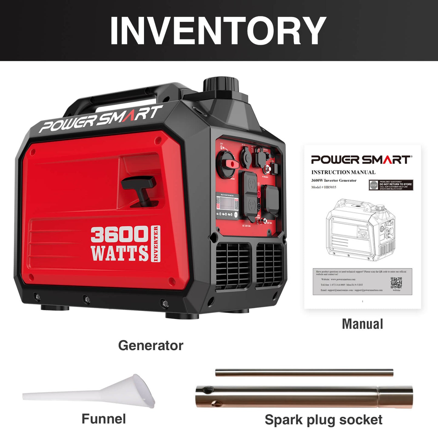 PowerSmart 3600W Inverter Generator DB5035 Series