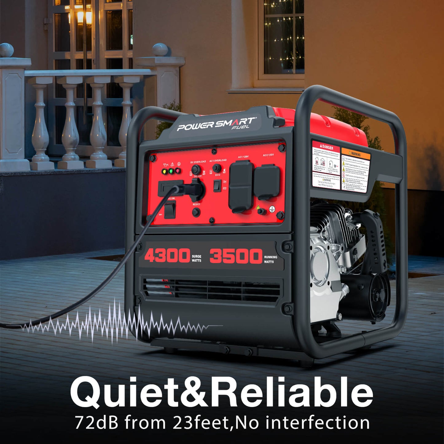 PowerSmart 4300W Open Frame Gas Inverter Generator DB5041