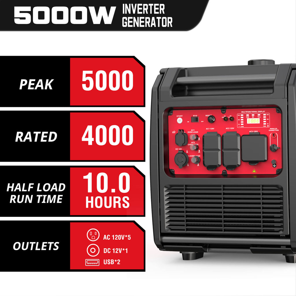 PowerSmart 5000W Inverter Generator w/ CO Alert DH5050E