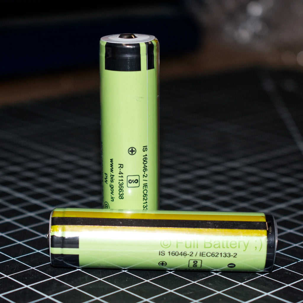 Panasonic NCR18650GA Protected Button Top 18650 lithium cell; 5A 3500