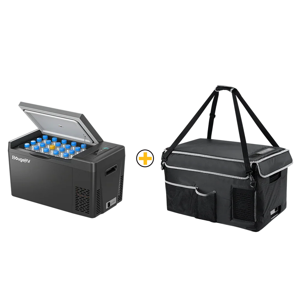 BougeRV 12V 23 Quart Portable Fridge Black For Travel