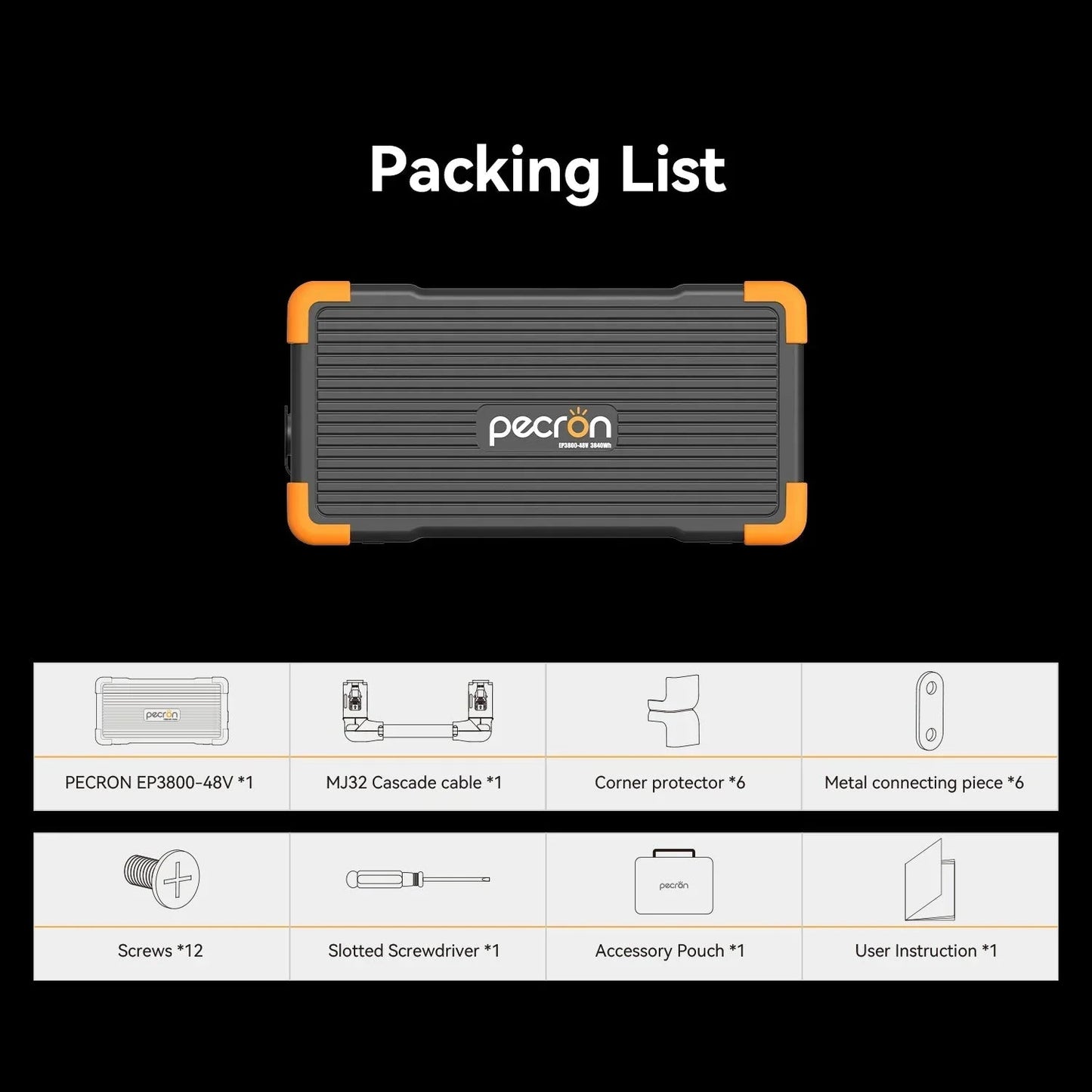 PECRON EP3800-48V Expansion Battery 3840Wh