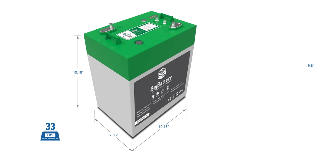 BigBattery 48V EAGLE 2 | LiFePO4 | 32Ah | 1.63kWh | Golf &amp; Utility Cart Battery