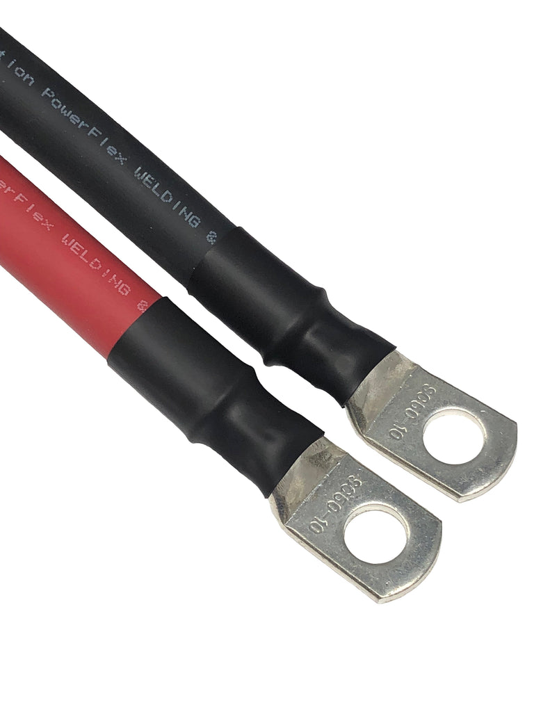 WindyNation 4/0 Gauge (AWG) Single Black Copper Battery Cable w/ Lug