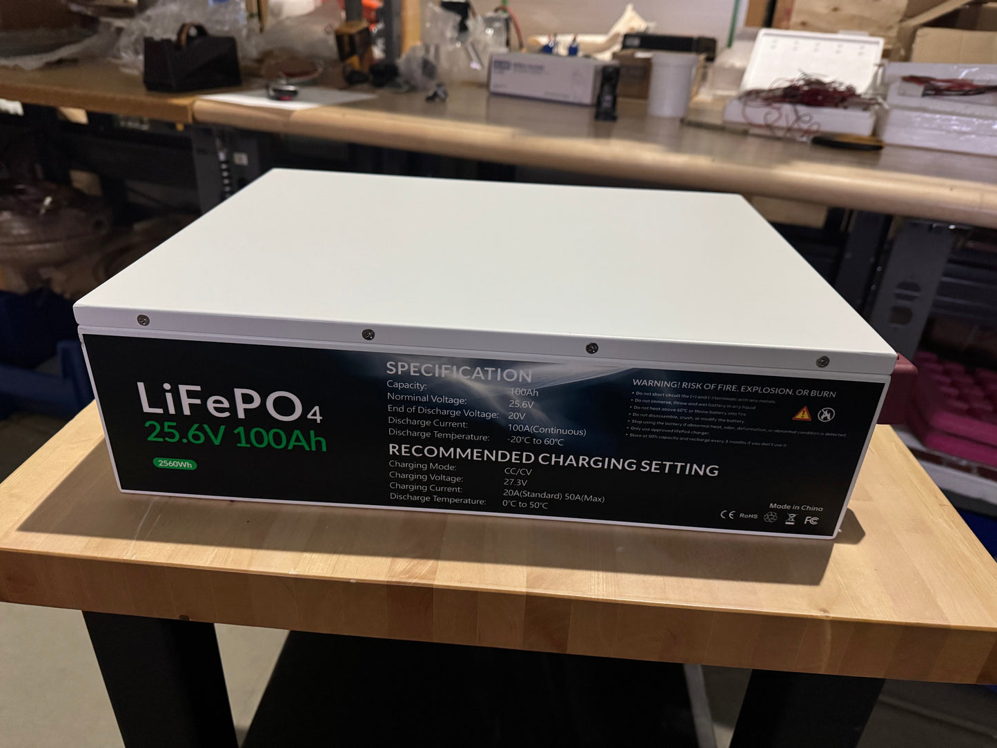 Full Battery 24V 100Ah LiFePO4 Battery w/ Active Balance & 100A BMS