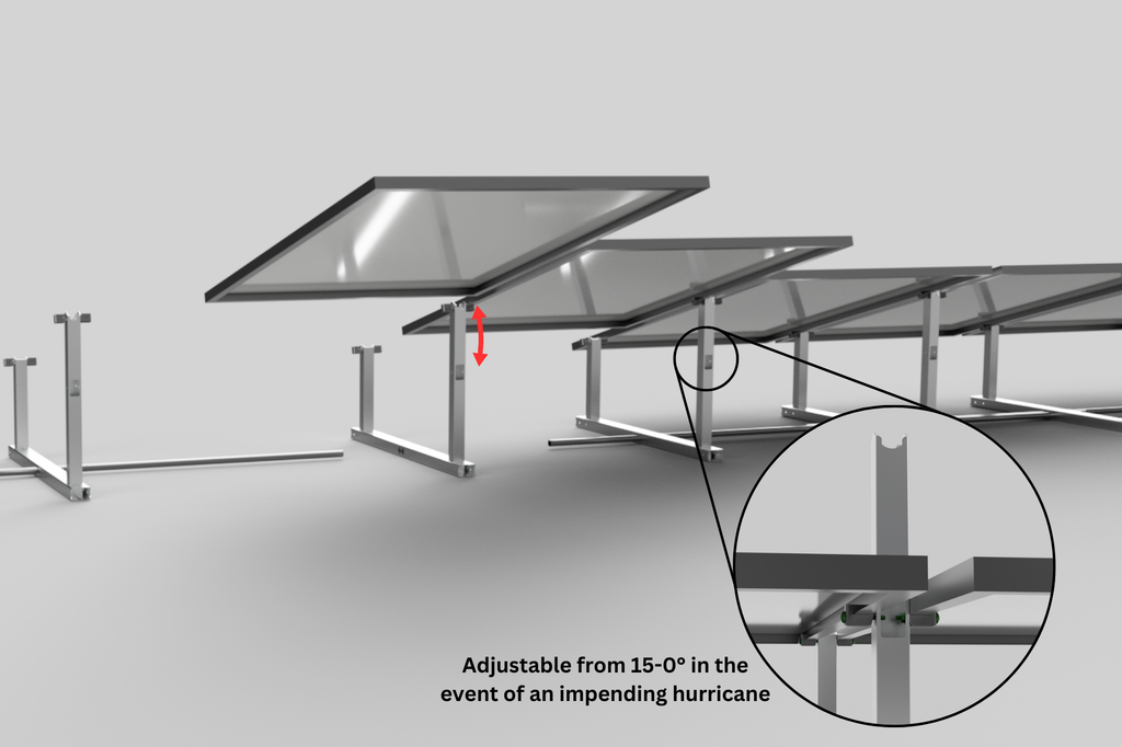 IntegraRack IR-15 Solar Panel Ground Mount - 15 Degree Angle