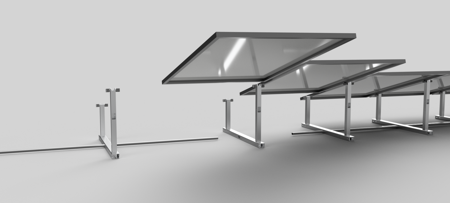 IntegraRack IR-15 Solar Panel Ground Mount - 15 Degree Angle