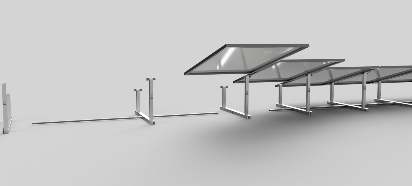 IntegraRack IR-15 Solar Panel Ground Mount - 15 Degree Angle