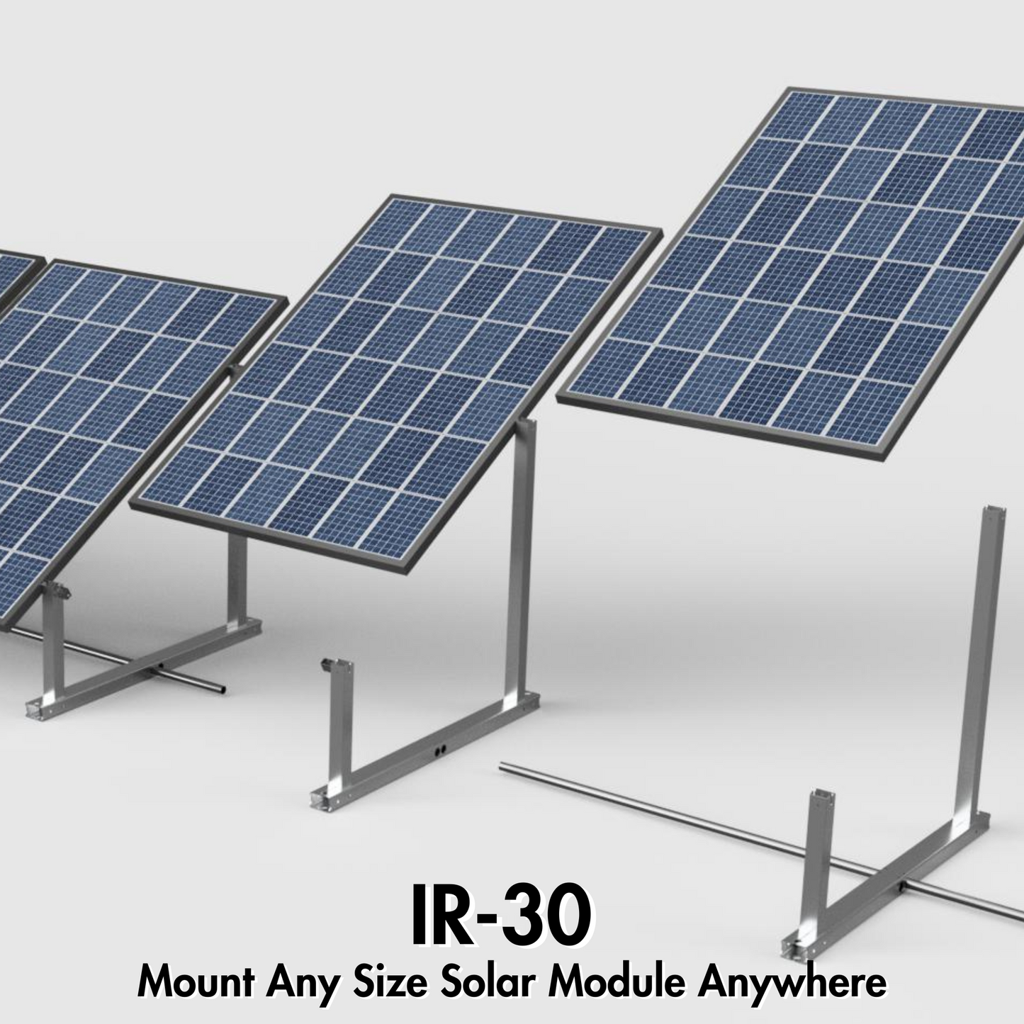 IntegraRack IR-30 Solar Panel Ground Mount - 30 Degree Angle