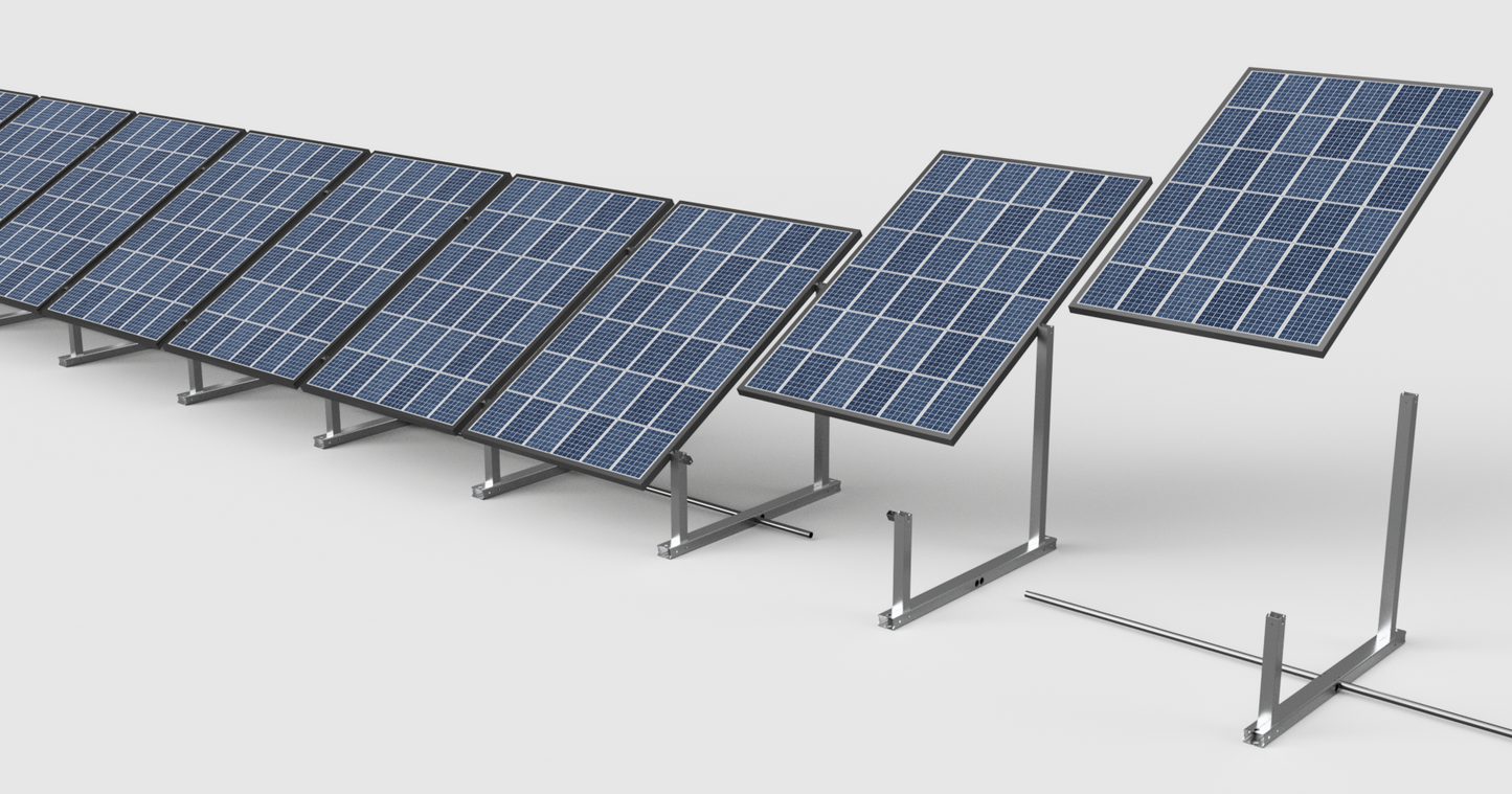 IntegraRack IR-30 Solar Panel Ground Mount - 30 Degree Angle