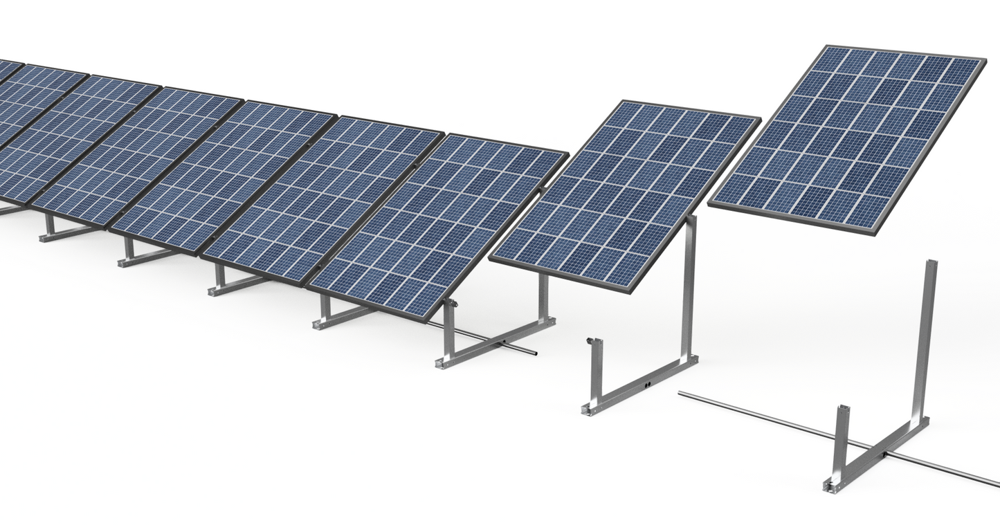 IntegraRack IR-30 Solar Panel Ground Mount - 30 Degree Angle