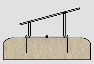 IntegraRack IR-30 Solar Panel Ground Mount - 30 Degree Angle