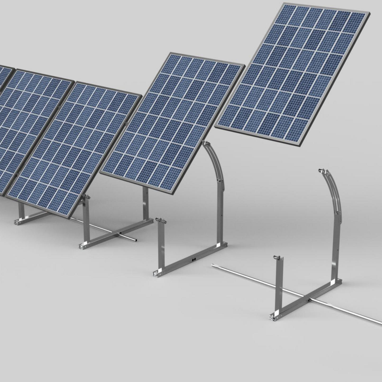 IntegraRack IR-45ASA Solar Panel Ground Mount - 15-45 Degree