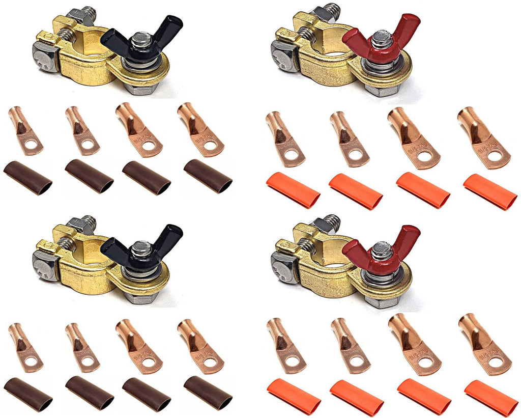 WindyNation Marine Grade Battery Terminal Top Post Kit for RV, Trucks