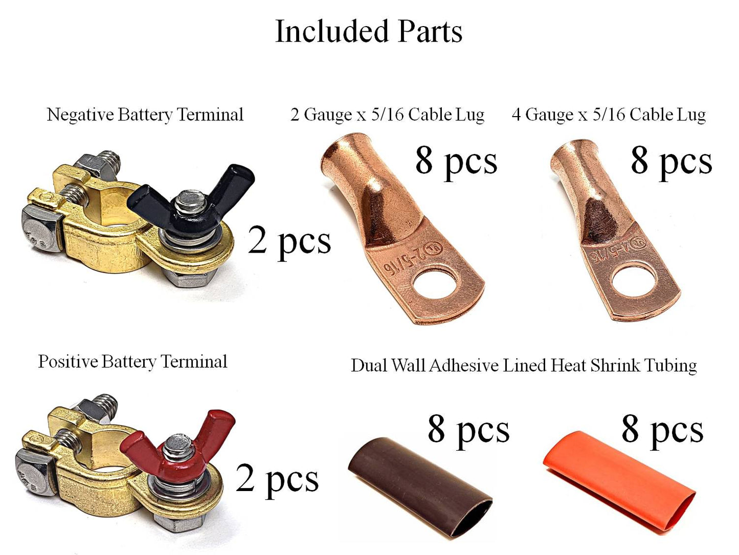 WindyNation Marine Grade Battery Terminal Top Post Kit for RV, Trucks
