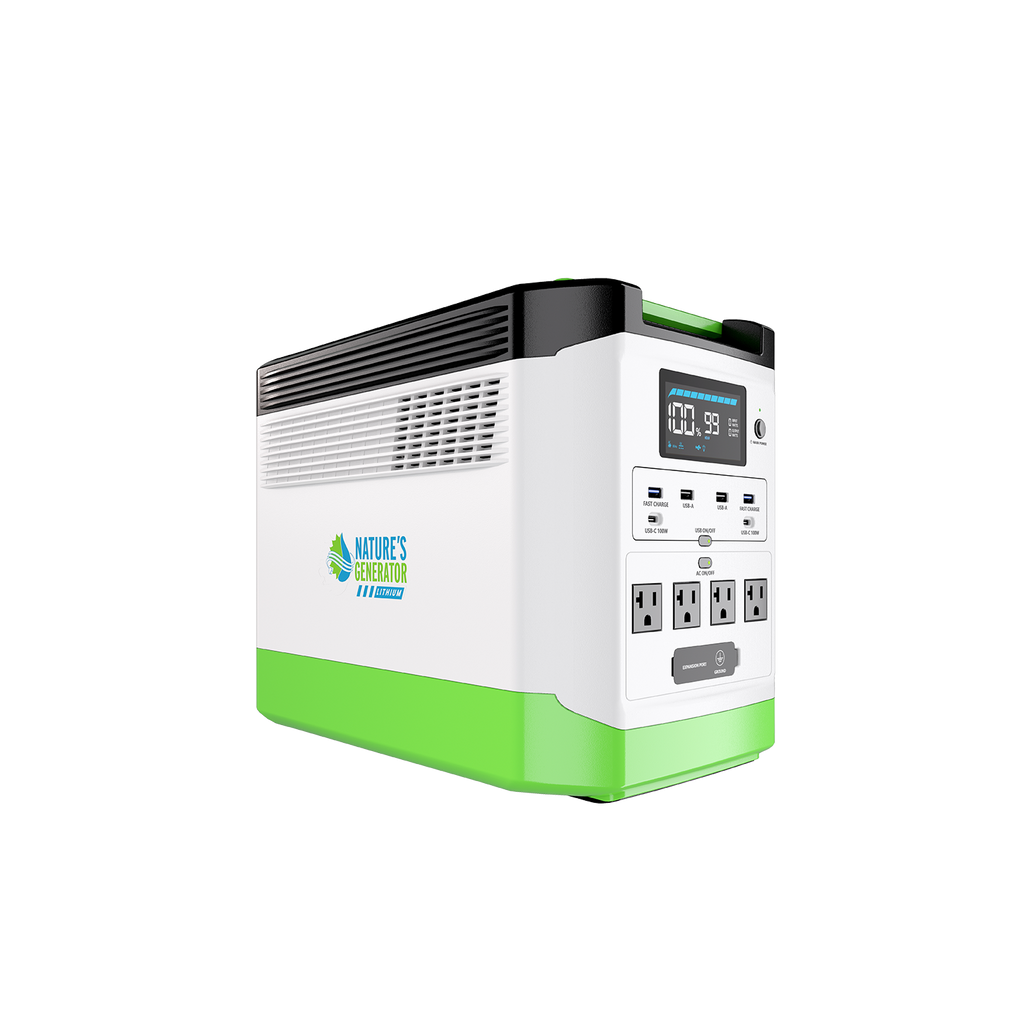 Nature's Generator High Capacity Expandable Lithium 1800 Power Station