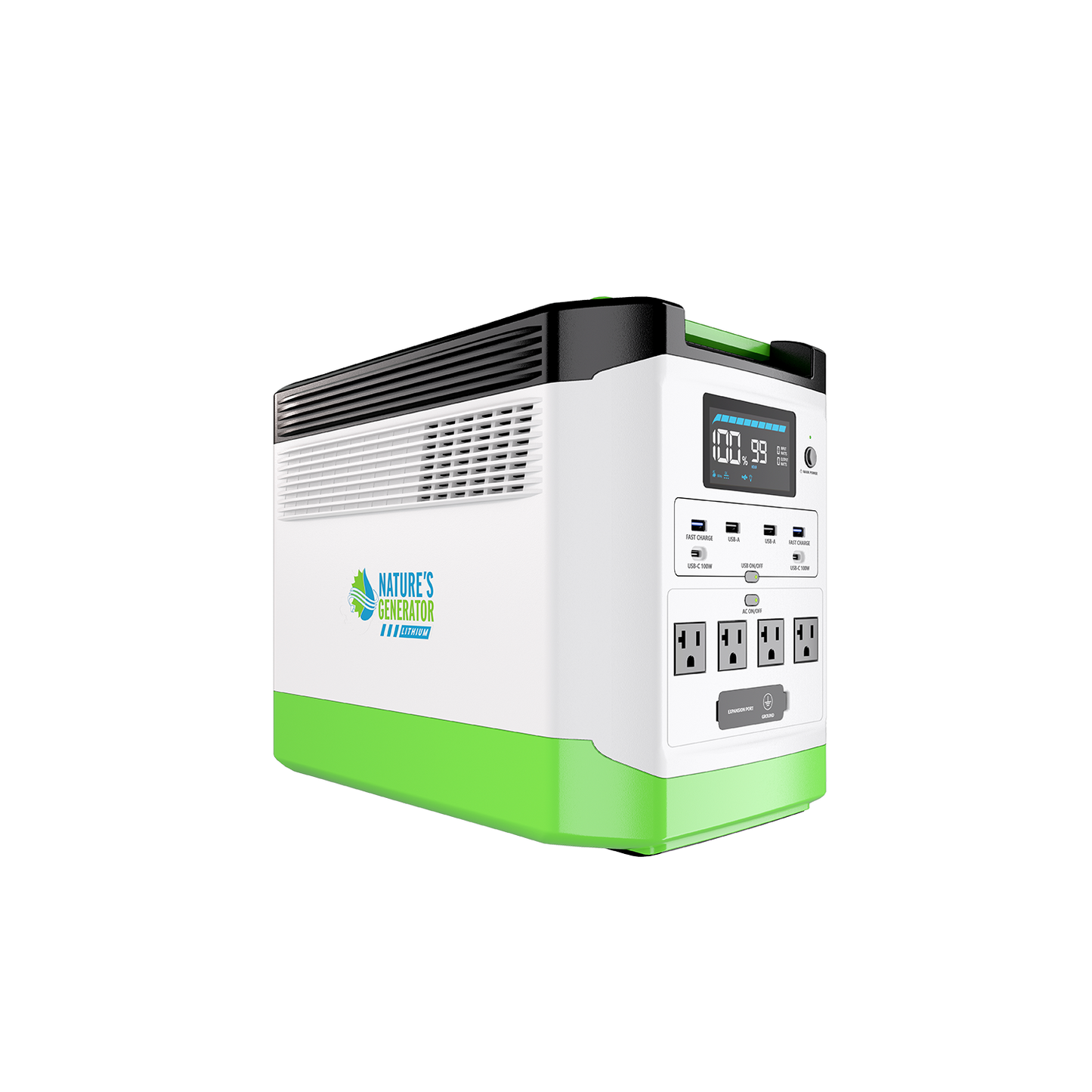 Nature's Generator High Capacity Expandable Lithium 1800 Power Station
