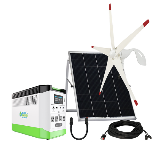 Nature's Generator High Capacity Lithium 1800 Solar & Wind Generator