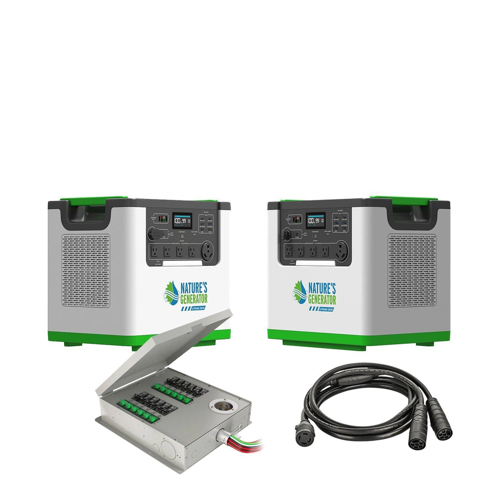 Nature's Generator Lithium 3600 Solar Generator & Transfer Switch