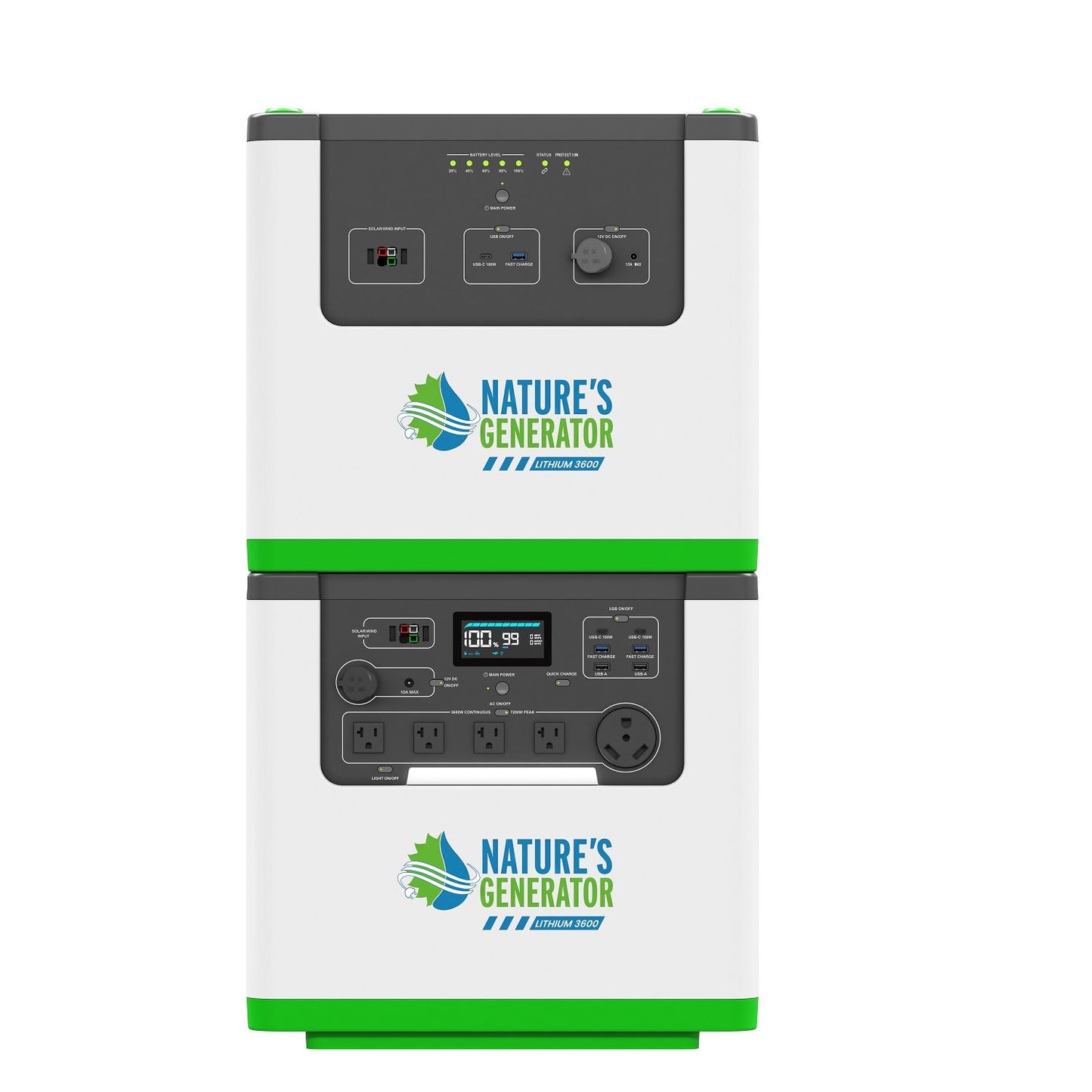 Nature's Generator Lithium 3600 Solar & Wind Generator