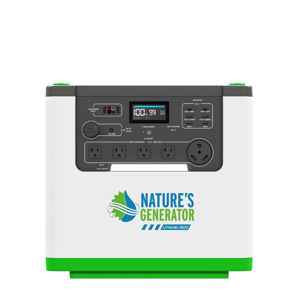 Nature's Generator Lithium 3600 Solar & Wind Generator