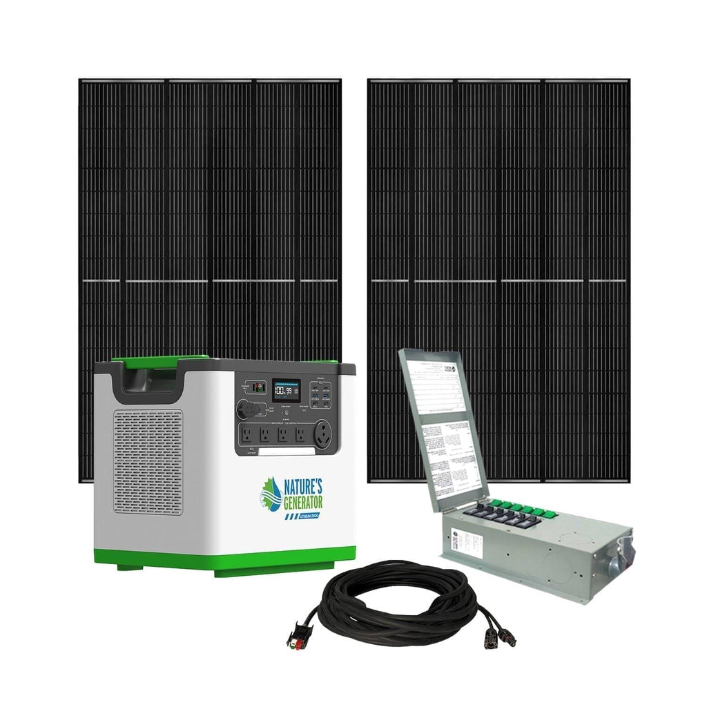 Nature's Generator Lithium 3600 Solar Generator & Transfer Switch