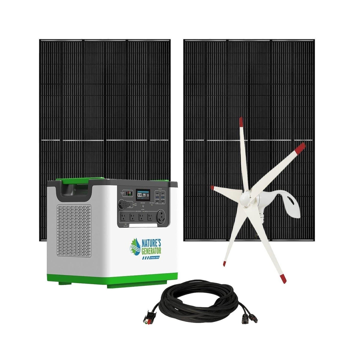 Nature's Generator Lithium 3600 Solar & Wind Generator