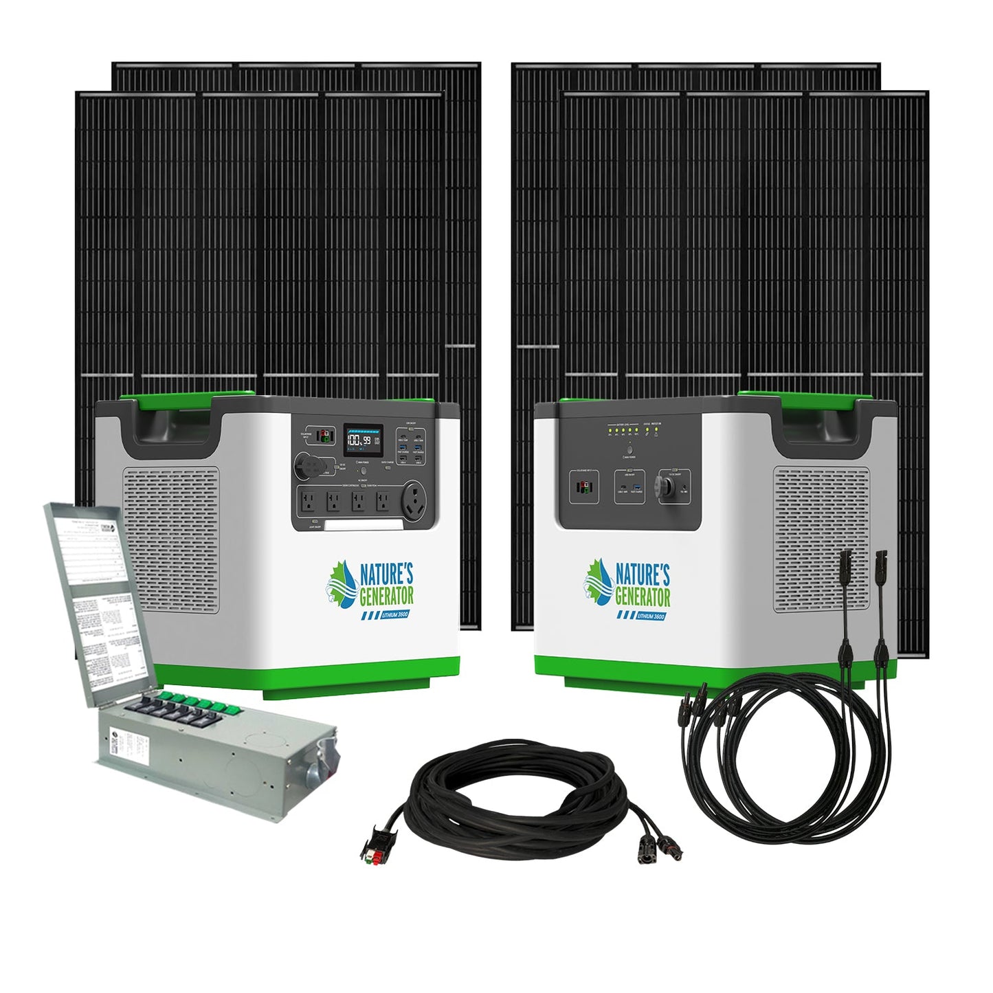Nature's Generator Lithium 3600 Solar Generator & Transfer Switch