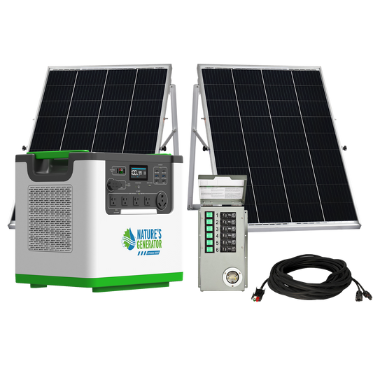 Nature's Generator Lithium 3600 Solar Generator & Transfer Switch