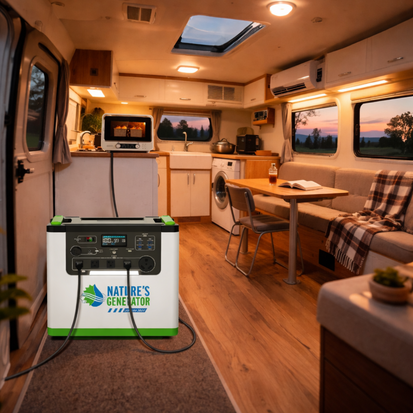 Nature's Generator Lithium 3600 Solar Generator & Transfer Switch