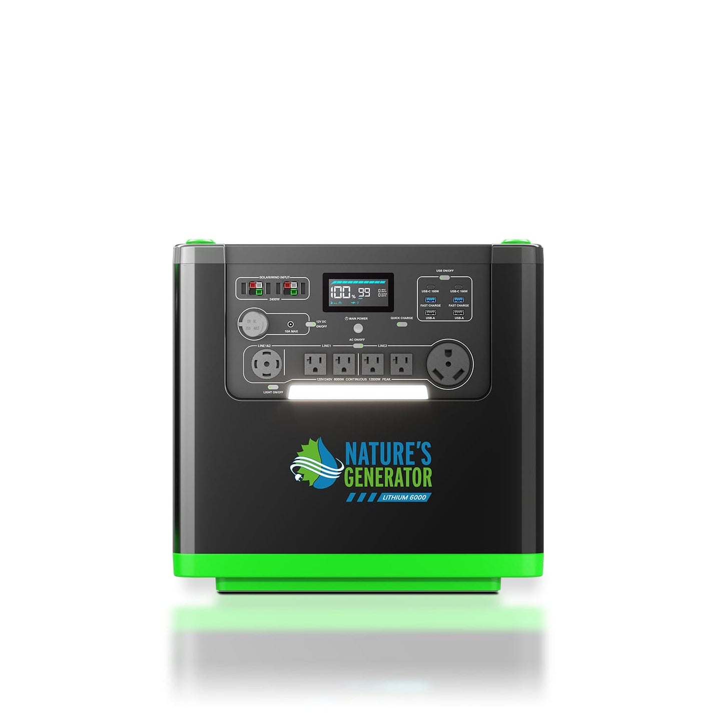 Nature's Generator Lithium 6000 w/ Solar Panel